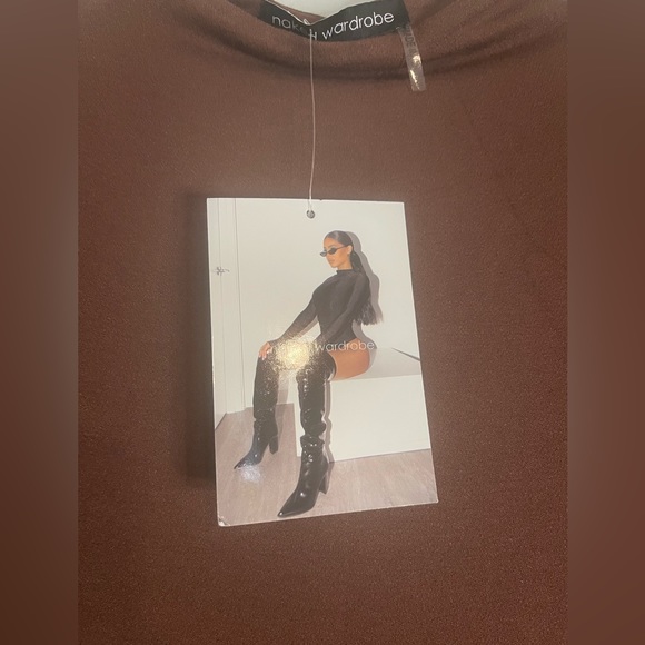 NW midi dress chocolate brown, small NWT - Picture 5 of 7